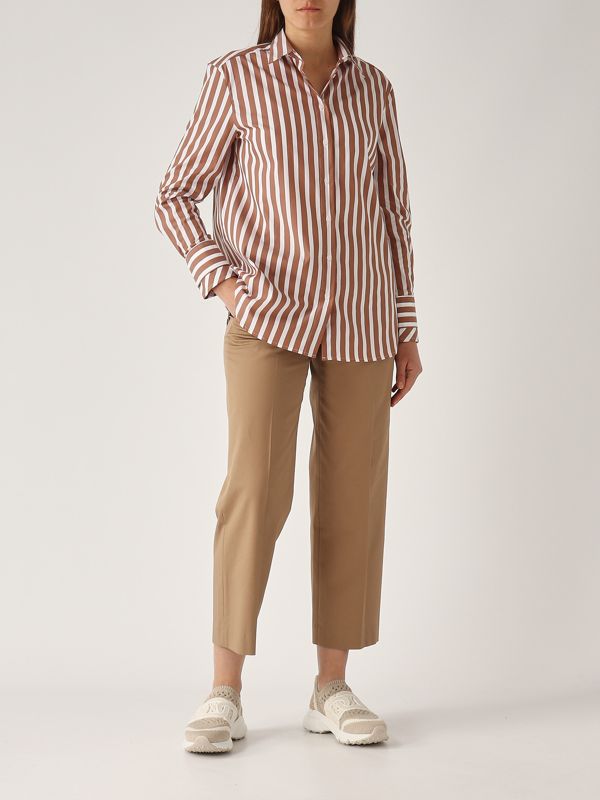 Chemise Velours Côtelé L.L. Bean Femme - Taille M - Marron - Occasion