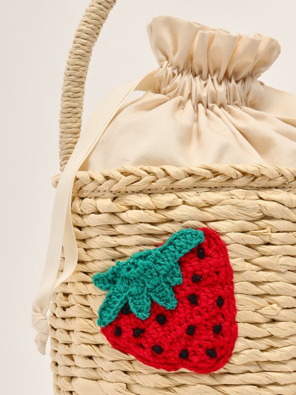 4. Raffia bucket bag for girls Straw Stella McCartney tw0a48z2943