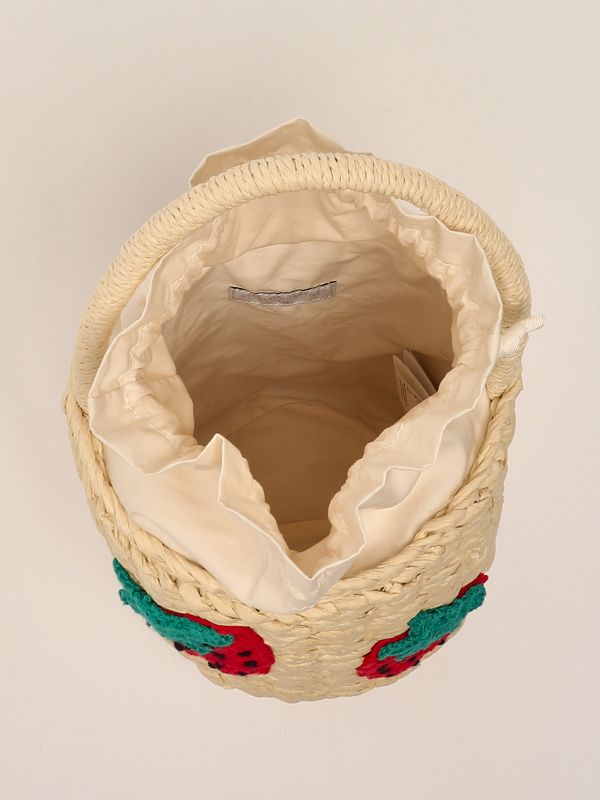 3. Raffia bucket bag for girls Straw Stella McCartney tw0a48z2943