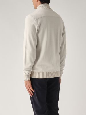 3. Cardigan bomber uomo in felpa di cotone Mastice