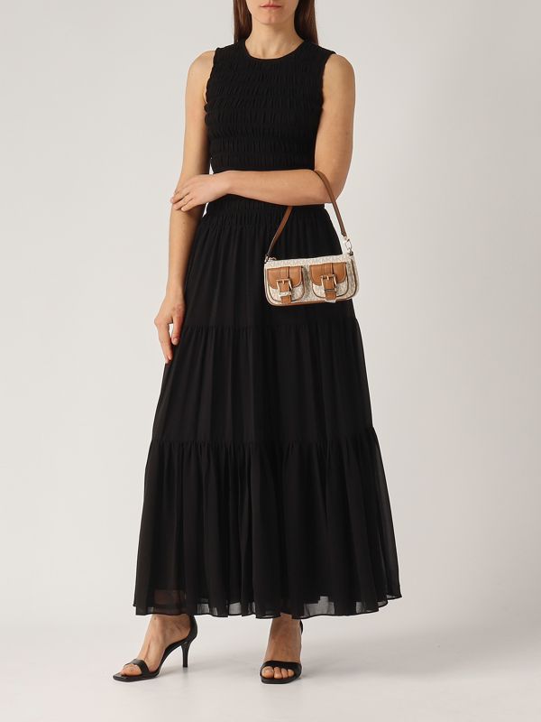Michael Kors Georgette tank dress for women - Black | Caposerio.com