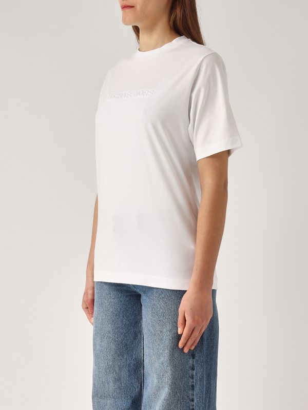 T-shirt ESPRIT Donna 043cc1k322: La Basic Morbida Con Ricamo Colorato. Perfetta Per Un Look Casual E Comodo Tutti I Giorni.