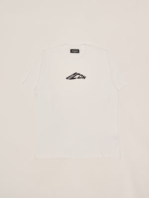 Tシャツ・カットソー DSQUARED2 Cool fit cotton t-shirt with logo print Bianco Dsquared2 White Logo Print Cotton Long Cool Fit T-Shirt XXL