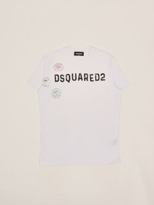 Dsquared2 boy's cotton T-shirt with logo print dq1983d00mv