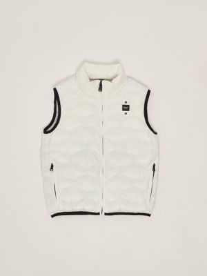 Dsquared2 nylon sleeveless jacket with logo patch for boys