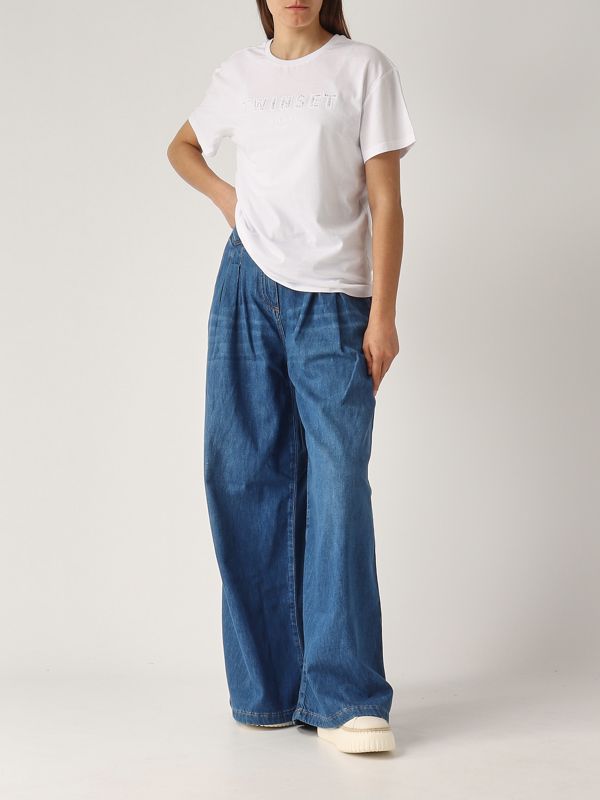 5. Cotton jeans for women Medium Denim Twinset 251tp2611