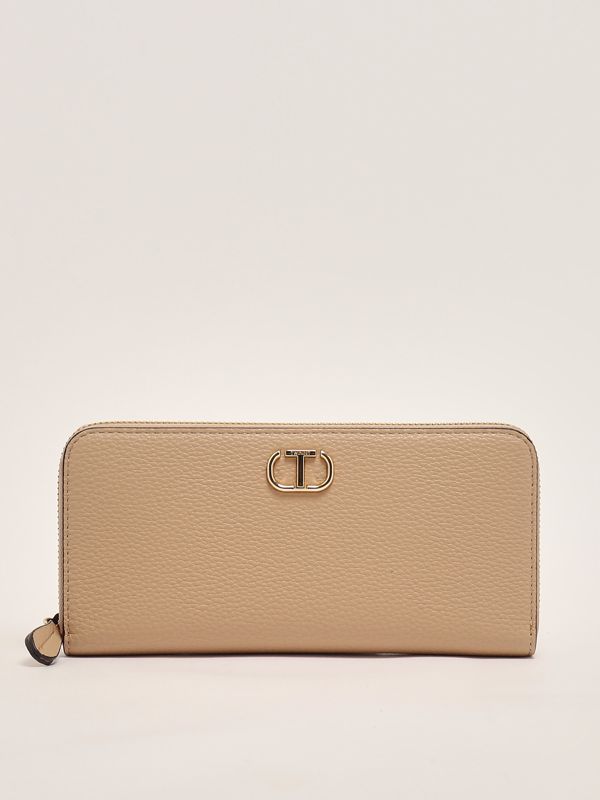 1. Portefeuille pour femme en simili-cuir Gingembre Twinset 251td8064