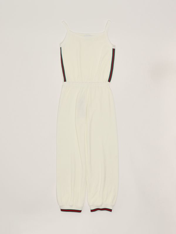 1. Tuta bambina in cotone Bianco Gucci 808682xjgz4