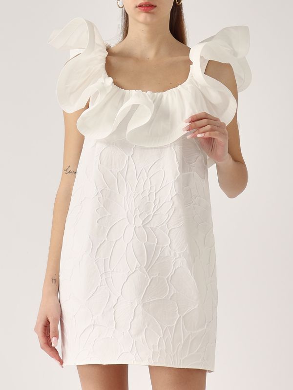 未使用品♡JACQUARD HEPBURN DRESS IVORY M JACQUARD HEPBURN DRESS - BIRTHDAY BASH