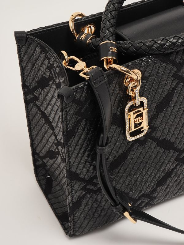 5. Sac jacquard pour femme Noir Elisabetta Franchi bs12a51e2