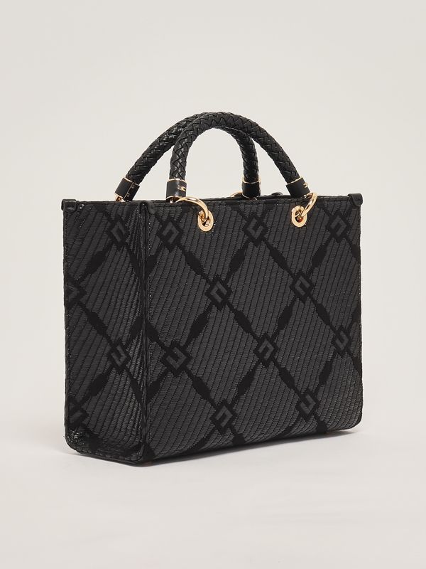 2. Sac jacquard pour femme Noir Elisabetta Franchi bs12a51e2