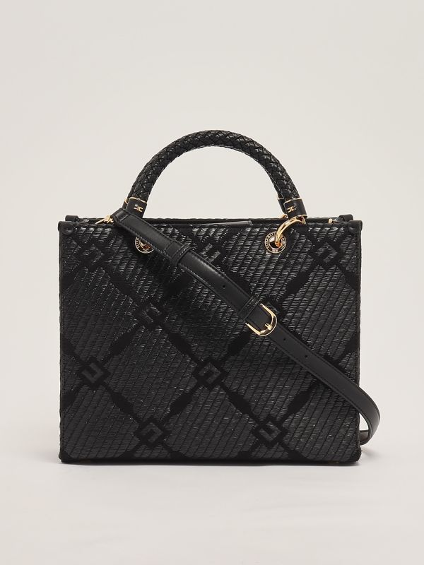 3. Sac jacquard pour femme Noir Elisabetta Franchi bs12a51e2