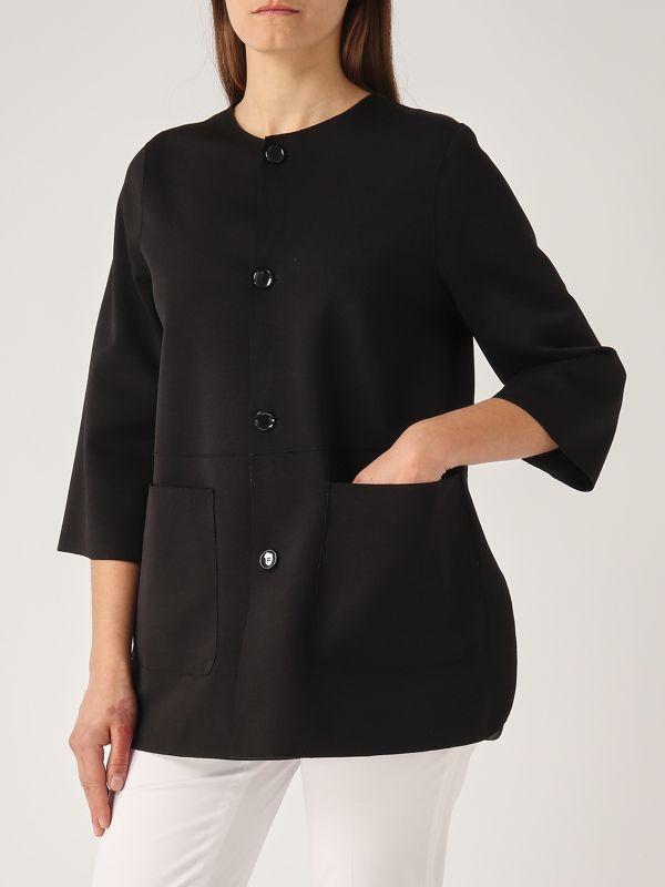 5. Giacca donna Dom in pelle liscia e suede Nero The Jackie leathers dom