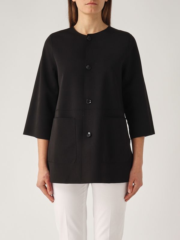 2. Giacca donna Dom in pelle liscia e suede Nero The Jackie leathers dom