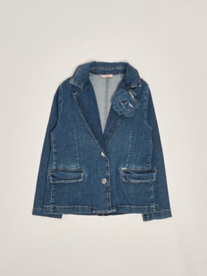 ジャケット Liu Jo JACKET Liu Jo stretch viscose blend jacket with brooch for girls
