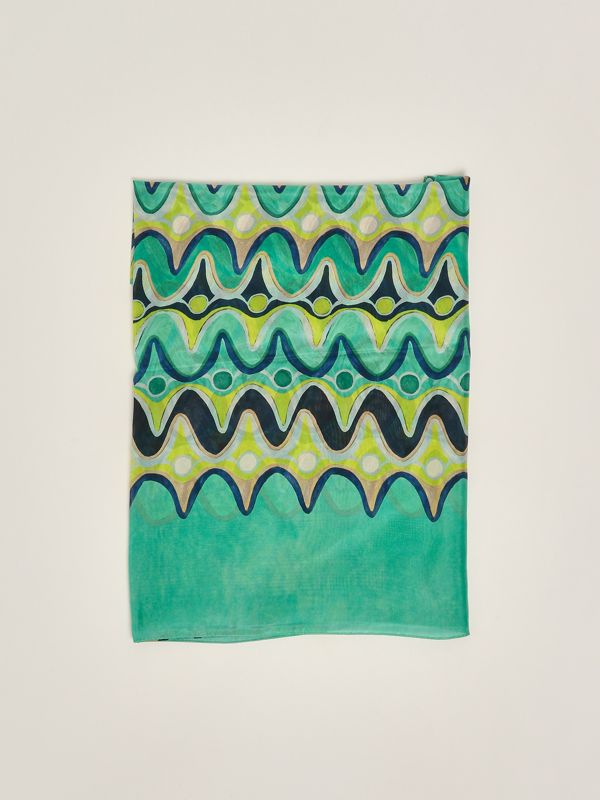 1. Foulard donna in seta Azzurro-Verde Maliparmi ib024130121