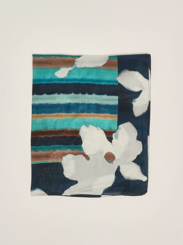 1. Foulard donna in seta Blu-Bianco Maliparmi ib024130121
