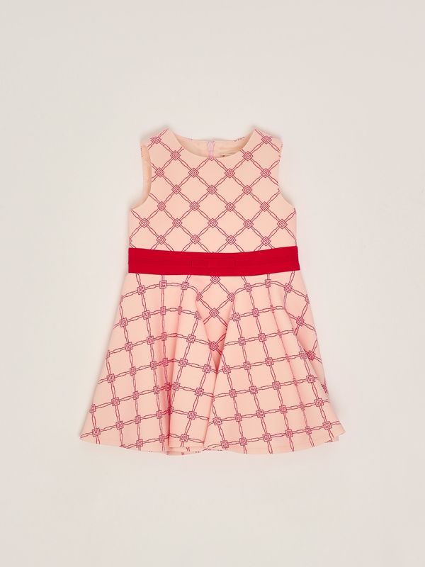 1. Abito bambina in crêpe stretch Rosa-Rosso Elisabetta Franchi egab1940ga018