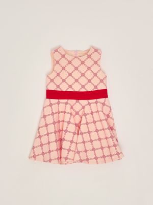 1. Abito bambina in crêpe stretch Rosa-Rosso Elisabetta Franchi egab1940ga018