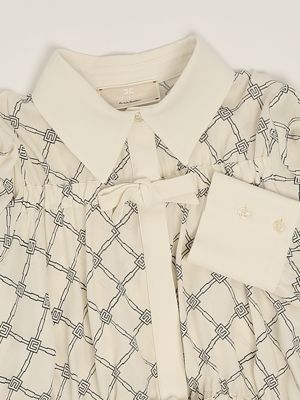 3. Viskose-Shirt für Mädchen Butter-Schwarz Elisabetta Franchi efca2580vi022