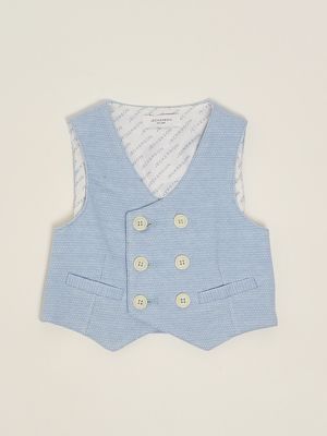 Cotton blend vest for baby boys Light blue Jeckerson