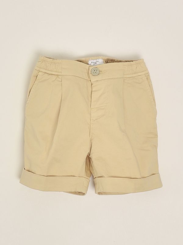 1. Bermuda neonato in rasatello di cotone stretch Beige Jeckerson 313pjmns25