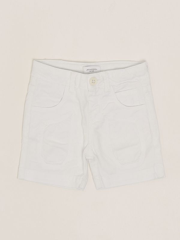 1. Baby-Bermudashorts aus Stretch-Baumwolle Weiß Jeckerson 326pjmns25