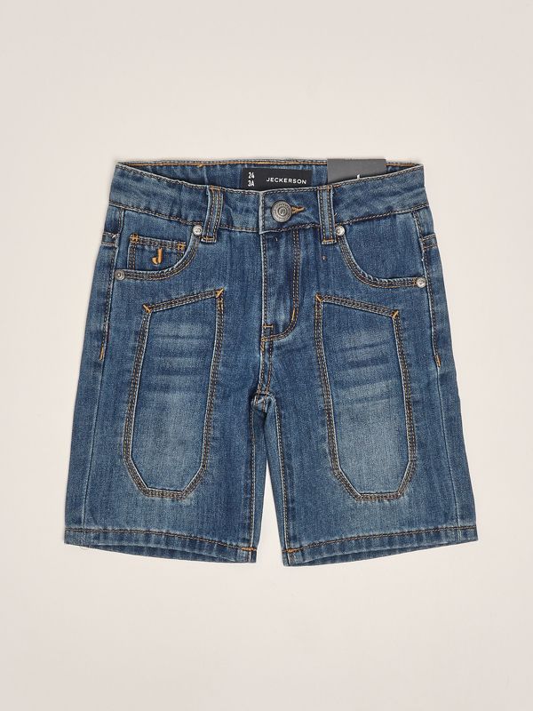 1. Bermuda bambino in misto cotone stretch Denim Medio Jeckerson 504pjmbs25