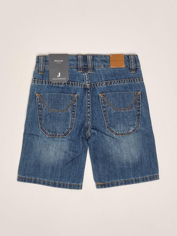 2. Bermuda bambino in misto cotone stretch Denim Medio Jeckerson 504pjmbs25