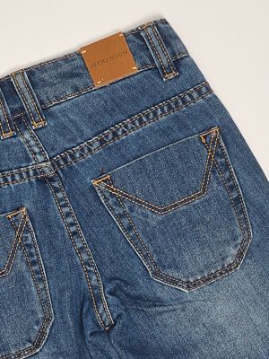 3. Bermuda bambino in misto cotone stretch Denim Medio