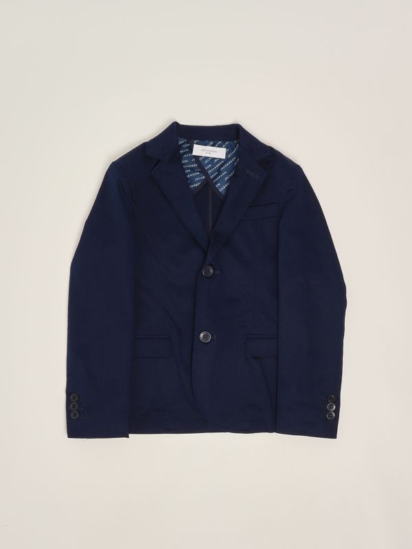 1. Blazer en coton extensible pour garçon Bleu Jeckerson 109jjmjs25