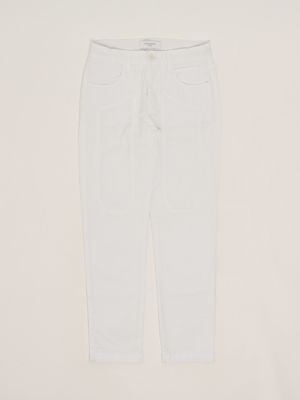 Pantalon garçon en coton extensible Blanc Jeckerson