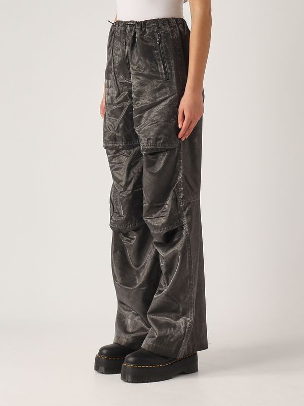 P-Rodige viscose and nylon technical satin trousers for