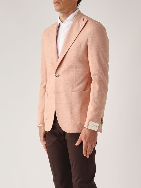 2. Giacca uomo in lino e cotone Salmone L.B.M. 1911 552052812