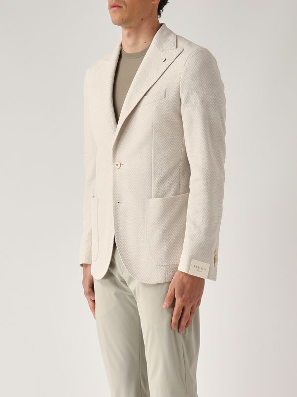 2. Giacca uomo in cotone Bianco Sporco L.B.M. 1911 552072812