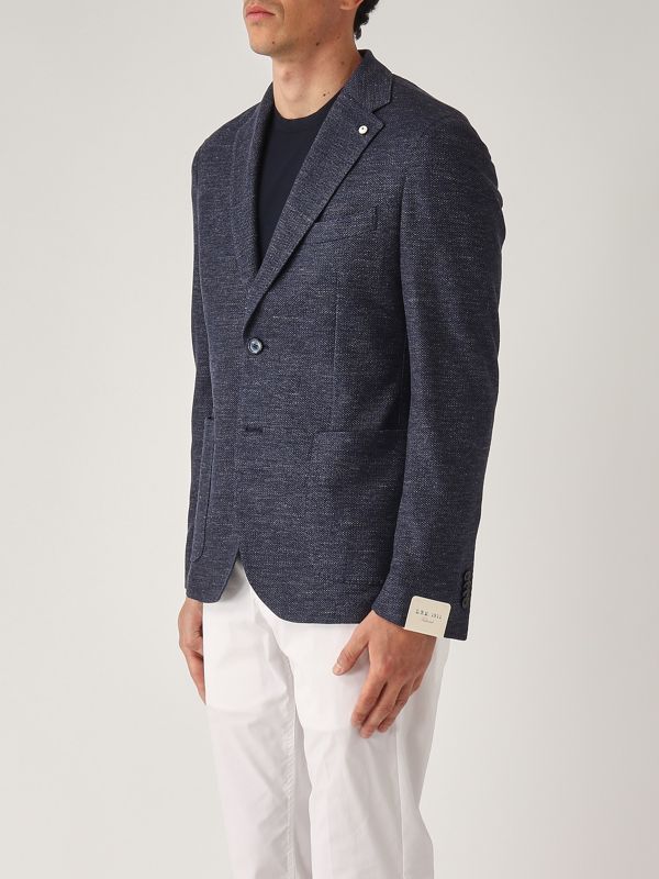 2. Giacca uomo in lino e cotone Blu L.B.M. 1911 552092811