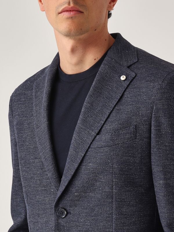 4. Giacca uomo in lino e cotone Blu L.B.M. 1911 552092811