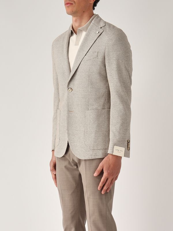 2. Chaqueta de hombre de lino y algodón Blanco-Moro L.B.M. 1911 552142811
