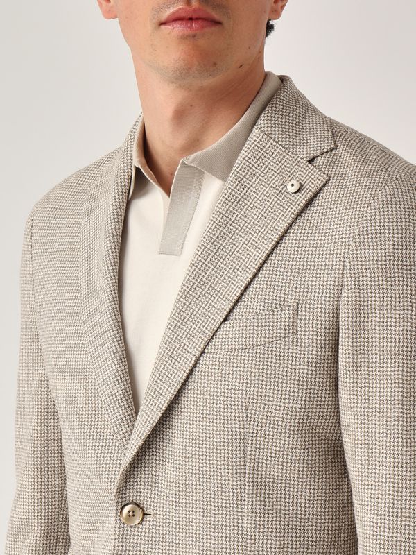4. Chaqueta de hombre de lino y algodón Blanco-Moro L.B.M. 1911 552142811