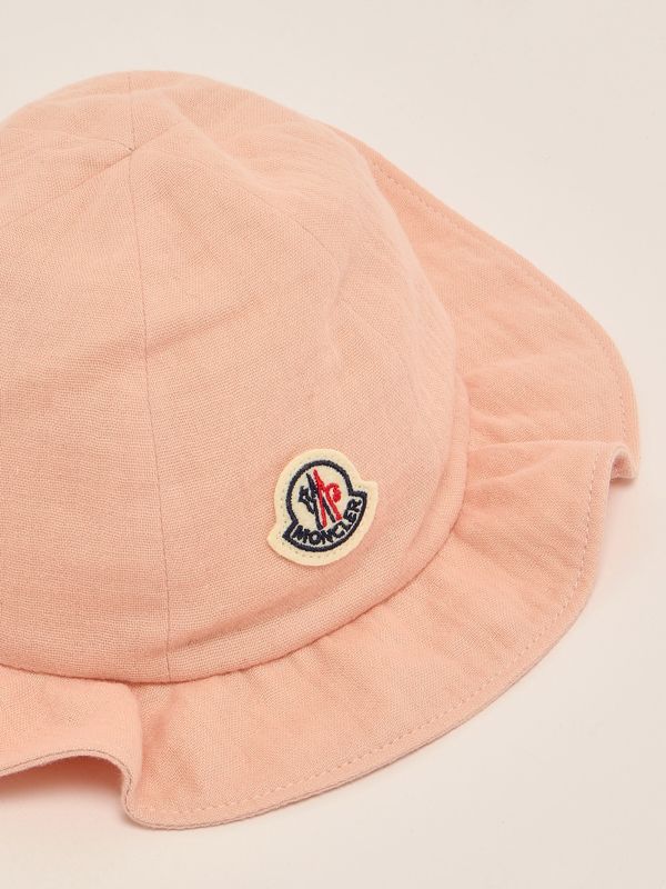3. Cappello neonato in cotone Rosa Antico Moncler 9513b00009598ax