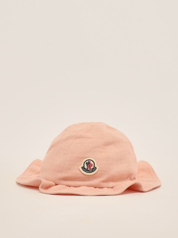 1. Cappello neonato in cotone Rosa Antico Moncler 9513b00009598ax