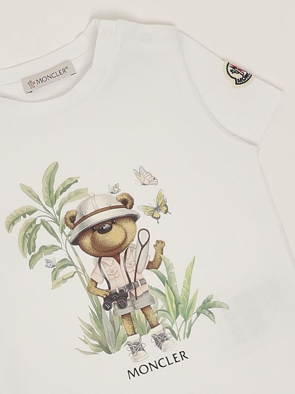 3. T-shirt neonato in cotone stretch Panna Moncler 9518c0001689aum