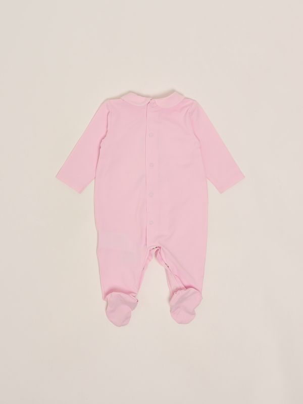 2. Stretch cotton baby sleepsuit Pink Le Bebè lbg5690
