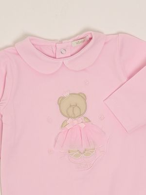 3. Stretch cotton baby sleepsuit Pink
