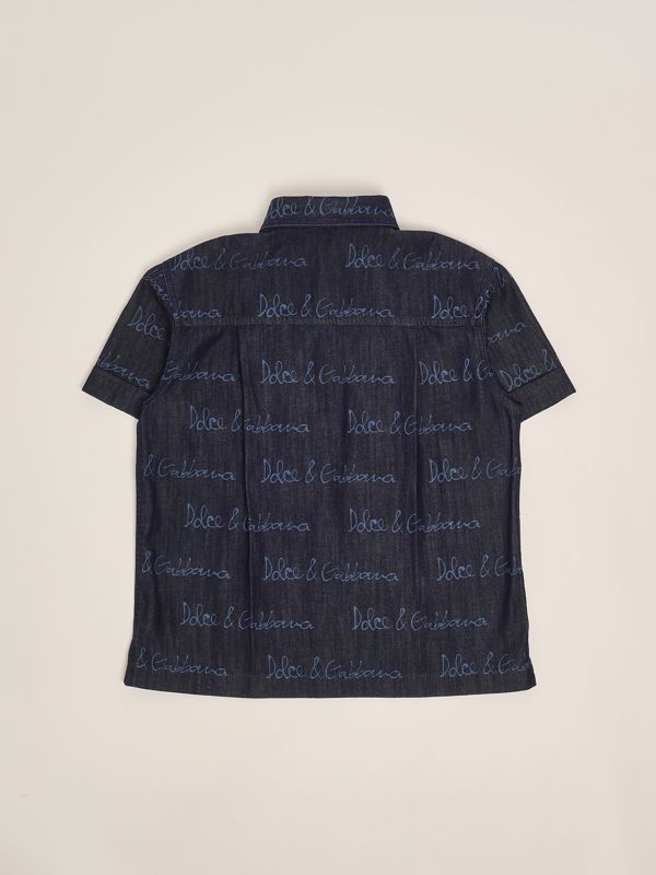 2. Camicia bambino in cotone Denim Scuro Dolce e Gabbana l44s21ldc87