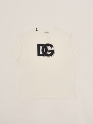 Dolce & Gabbana boy's cotton T-shirt with logo l4jteyg7l4m