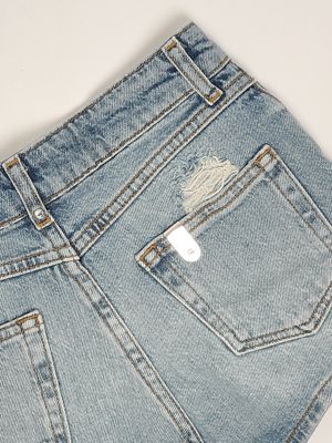 3. Shorts para niña de algodón elástico Denim claro