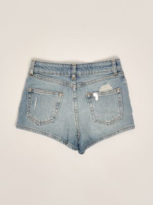 2. Shorts para niña de algodón elástico Denim claro