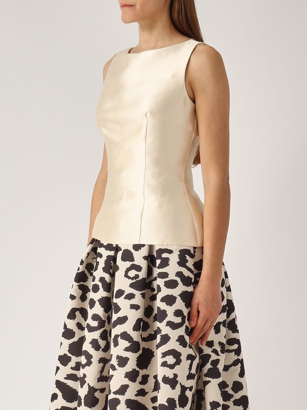 2. Top de mujer efecto mikado Marfil Giada Curti gcr25tbm159m75