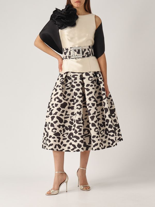 5. Top de mujer efecto mikado Marfil Giada Curti gcr25tbm159m75